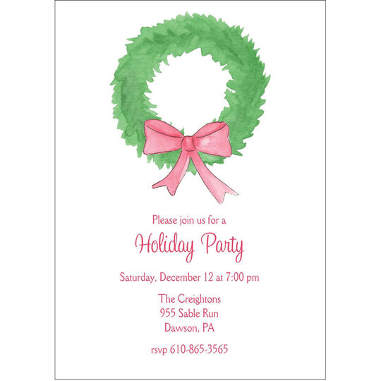 Fir Wreath Invitations